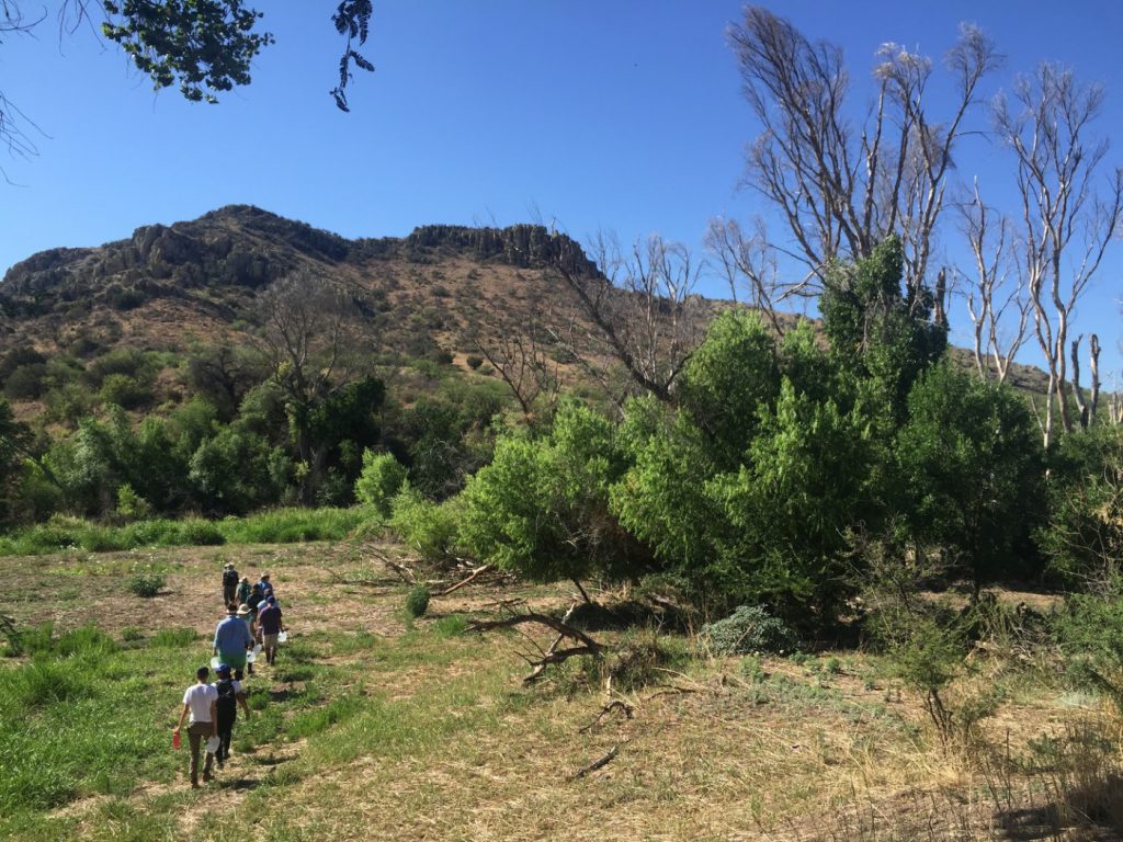 Students dropping gallons of water in the desert in Arivaca, AZ