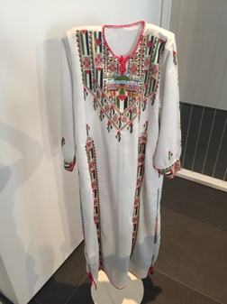 Am embroidered Palestinian dress