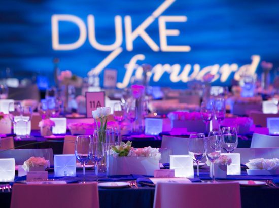 tables illuminated by lanterns