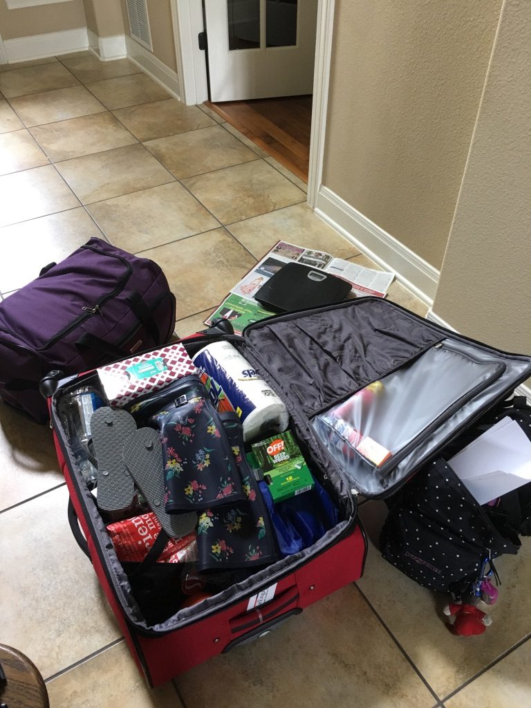 luggage not fully packed