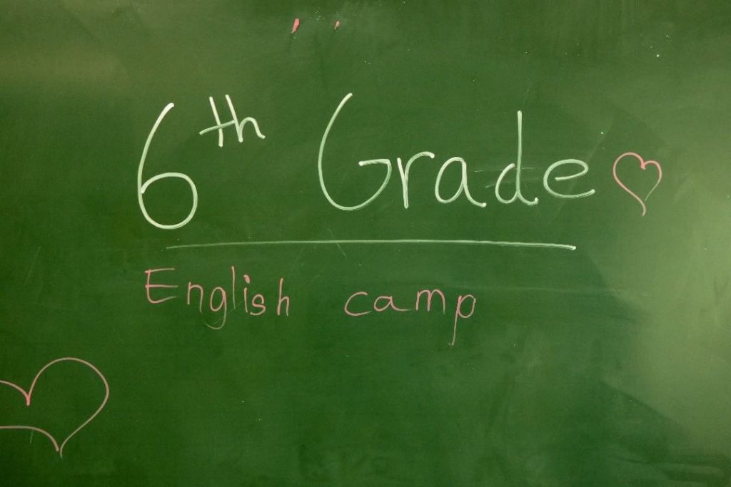 6th Grade English Camp