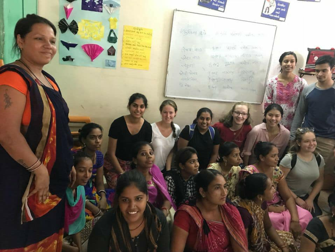 Meeting with the women of Saath’s Urmila program, where they are trained to work as home managers.