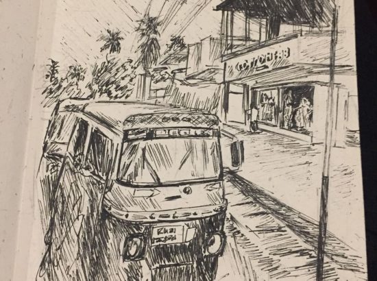 sketch of bus