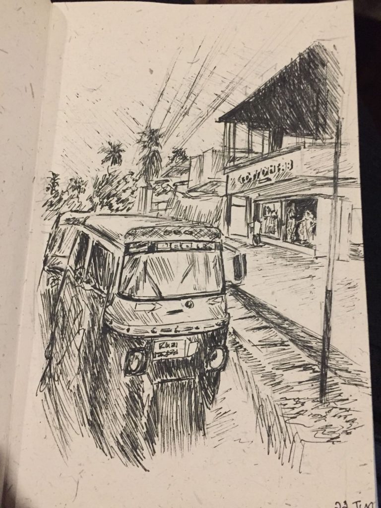 sketch of bus