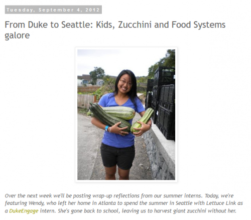 screenshot of blog post on Lettuce Link webpage 