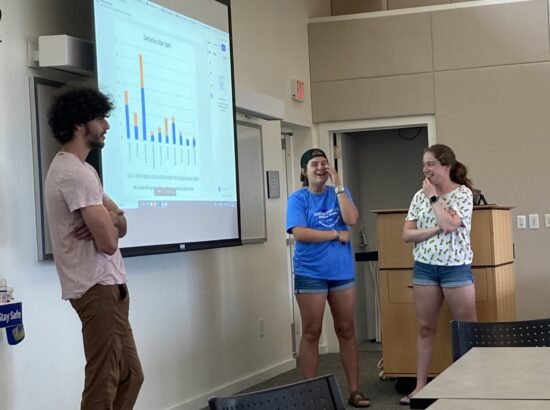 DukeEngage Beaufort students presenting their data on recreational light pollution to inform sea turtle conservation