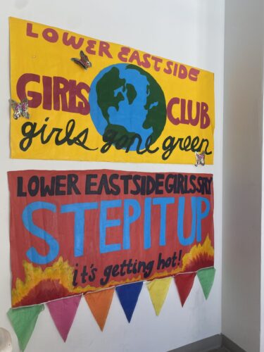 Poster that reads Lower East Side Girls Club: girls gone green 